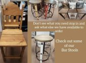 wooden bar stools