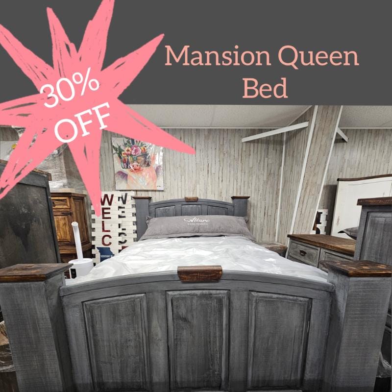 queen rustic mansion bed set