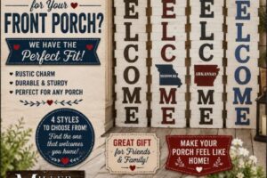 wooden welcome porch signs miller satellite & Home Store
