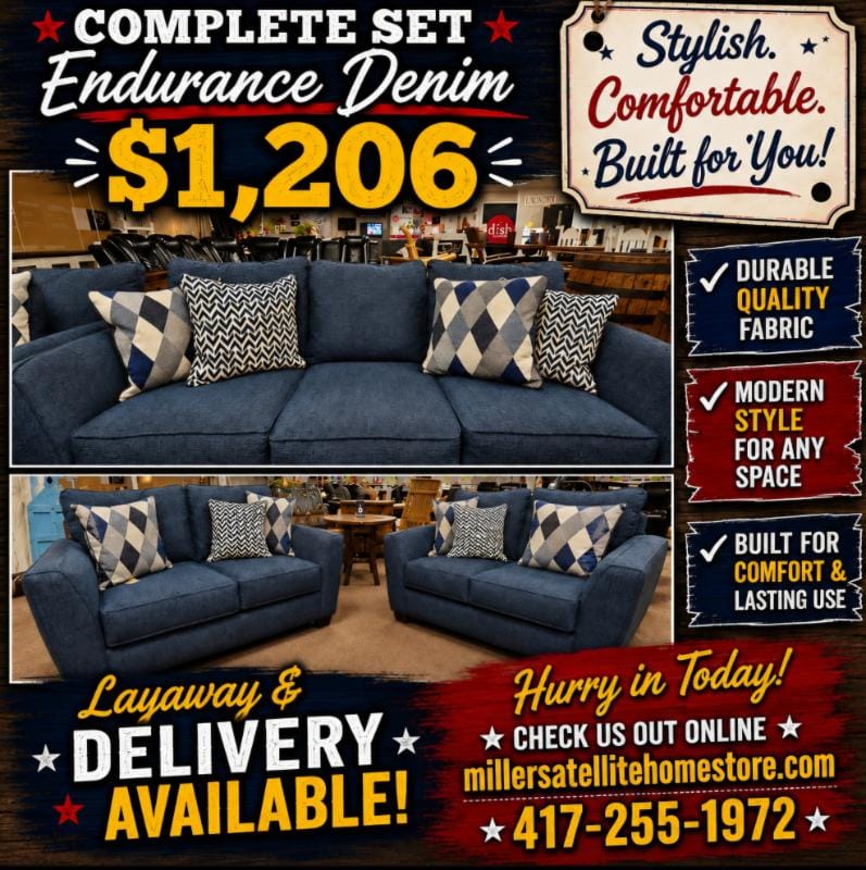 miller satellite & home store denim Livingroom set miller satellite and home store