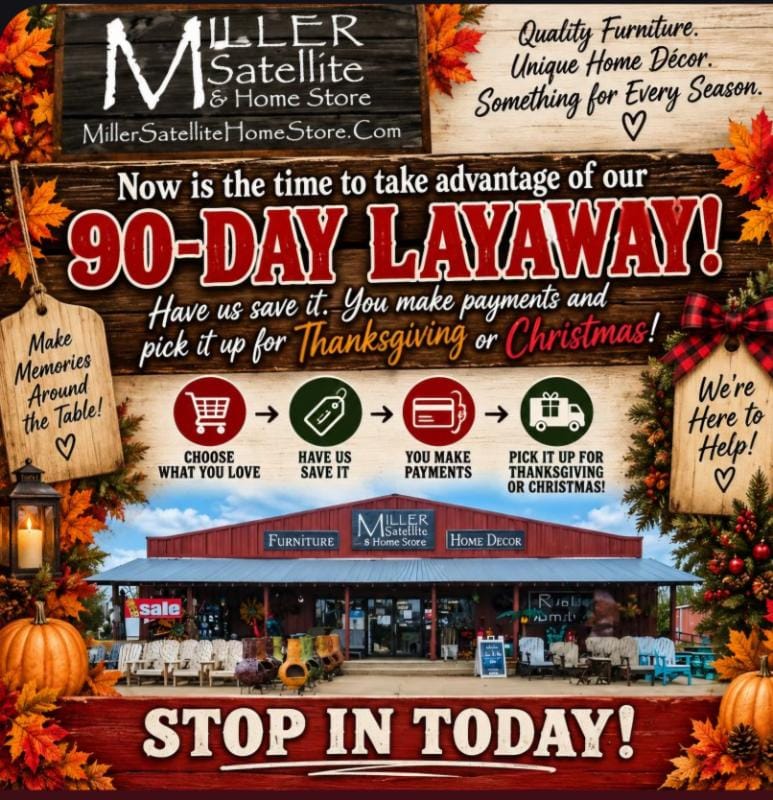 miller satellite & Home Store layaway miller satellite & Home Store